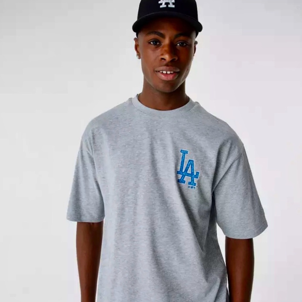 NWT Men’s New Era LA Heather Gray Dodgers T-Shirt, Size M